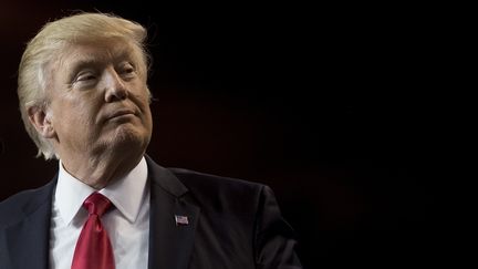 Donald Trump lors d'un meeting de campagne à Louisville (Kentucky, Etats-Unis), le 20 mars 2017. (JIM WATSON / AFP)