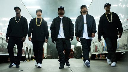 Aldis Hodge, Corey Hawkins, Jason Mitchell, Neil Brown Jr. dans "N.W.A"
 (Universal Pictures)