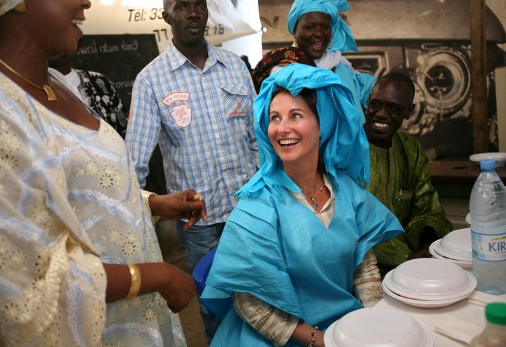 S&eacute;gol&egrave;ne Royal en visite &agrave; Dakar (S&eacute;n&eacute;gal), le 6 avril 2009. (MAXPPP)