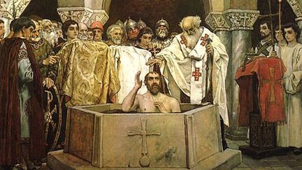 &nbsp; (Le baptême de Vladimir par Viktor Vasnetsov, 1890 © DR)