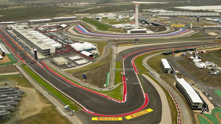 Vue a&eacute;rienne du circuit des Am&eacute;riques, &agrave; Austin (Texas), le 15 novembre 2012.&nbsp; (ALBERT MARTENEZ / SIPA)