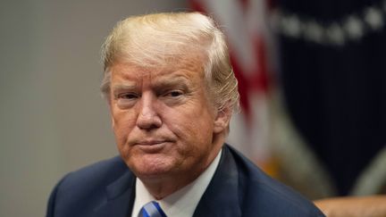 Le président américain Donald Trump lors d'une conférence de presse à la Maison Blanche, à Washington (Etats-Unis), le 5 septembre 2018.&nbsp; (NICHOLAS KAMM / AFP)