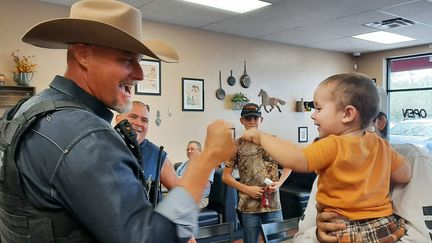 Photo d'illustration.  Le shérif du comté de Pinal à Florence, en Arizona (Etats-Unis), le 27 août 2020 (BENJAMIN ILLY / FRANCEINFO / RADIO FRANCE)