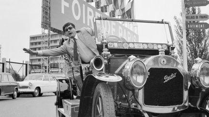 Jacques Bodoin arrive à la Foire de Paris au volant d'une Berliet de 1908 (18 mai 1966)
 (AFP)