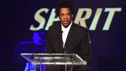 Le rappeur Jay-Z, lors d'un gala, à Los Angeles (Californie, Etats-Unis), le 11 octobre 2018. (FRANK MICELOTTA / PICTUREGROUP / REX / SHUTTERSTOCK / SIPA)