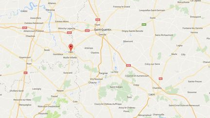 Un adolescent de 17 ans qui avait disparu de son établissement scolaire à Ham (Somme), jeudi 30 mars. (GOOGLE MAPS)