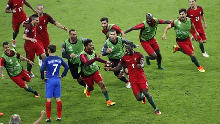 &nbsp; (Eder a marqué le but de la victoire du Portugal, à la 109e minute. © Michael Sohn/AP/SIPA)