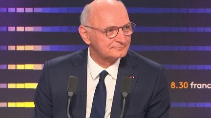 Didier Migaud , ministre de la Justice, était l'invité du "8h30 franceinfo", mardi 5 novembre 2024 (FRANCE INFO / RADIOFRANCE)