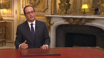 &nbsp; (François Hollande lors de ses voeux aux Français @DR)