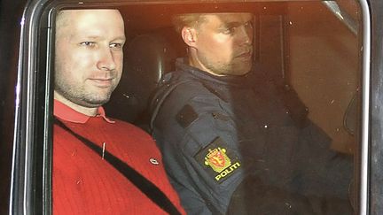 L'auteur pr&eacute;sum&eacute; de la tuerie du 22 juillet &agrave; Oslo et Utoya, Anders Breivik, le 25 juillet 2011 &agrave; Oslo (Norv&egrave;ge). (JON-ARE BERG-JACOBSEN /&nbsp;AFP PHOTO)