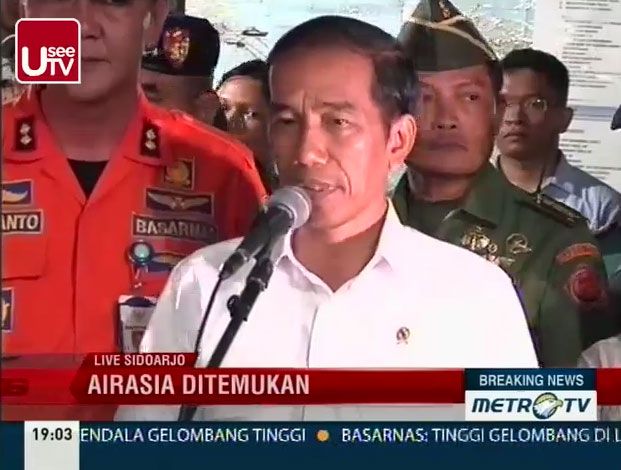 &nbsp; (Conférence de presse du président indonésien, Joko Widodo © Capture d'écran MetroTV)