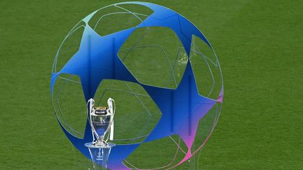 The Champions League trophy during the 2023-2024 final, at Wembley Stadium, in London, on June 1, 2024. (JUSTIN TALLIS / AFP)