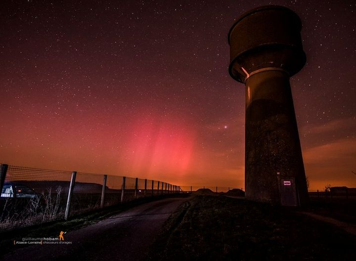 Une aurore bor&eacute;ale photographi&eacute;e, mercredi 18 mars 2015, en Lorraine.&nbsp; (GUILLAUME HOBAM )