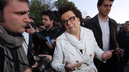 Christine Boutin lors d'une manifestation anti-mariage pour tous, le&nbsp;23 avril 2013 &agrave; Paris. (FRANÇOIS GUILLOT / AFP)