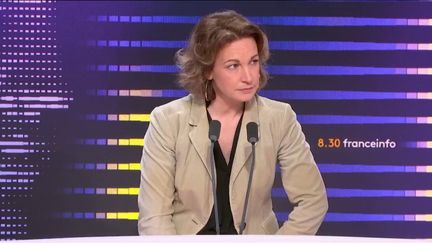 La secrétaire générale de la CFDT, Marylise Léon, le 22 janvier 2024 sur franceinfo. (FRANCEINFO / RADIO FRANCE)