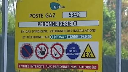 La r&eacute;gie de gaz de P&eacute;ronne, dans la Somme, sabot&eacute;e samedi 19 avril 2014. ( FRANCE 2)