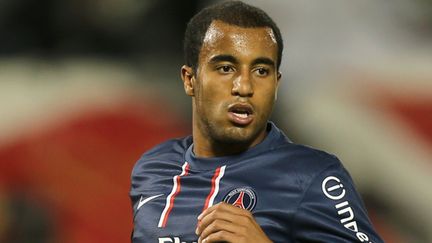 Lucas Moura avec le maillot du PSG (KARIM JAAFAR / AL-WATAN DOHA)