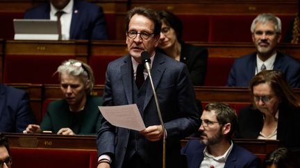 Le président du groupe La République en marche à l'Assemblée nationale, Gilles Le Gendre, le 11 décembre 2018 dans l'hémicycle. (THOMAS SAMSON / AFP)