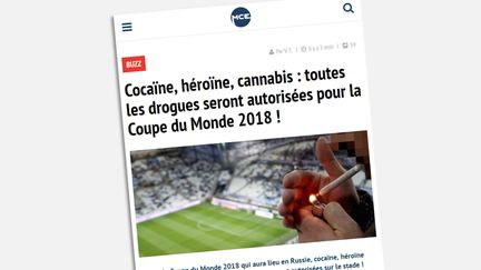 Non, les drogues ne seront pas autorisées dans les stades de la Coupe du monde 2018
 (CAPTURE ECRAN  MCETV)