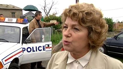 Simone Weber alias Véronique Genest, en tournage à Soucieu-en-Jarrest près de Lyon. 
 (France 3)