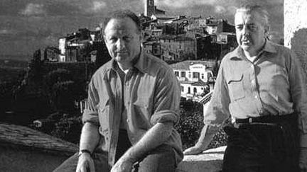 Alexandre Trauner et Jacques Prévert à Saint-Paul-de-Vence
 (DR)