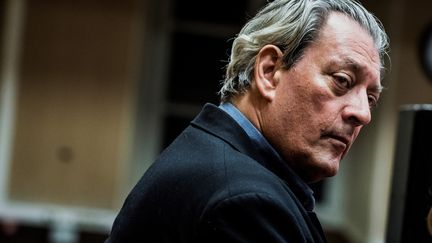 L'écrivain américain Paul Auster à Lyon, le 16 janvier 2018. (JEFF PACHOUD / AFP)