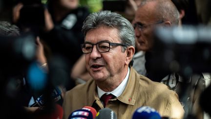 Jean-Luc Mélenchon au tribunal de Bobigny, le 20 septembre 2019. (MARTIN BUREAU / AFP)