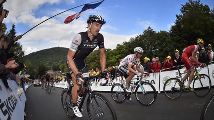 Fabian Cancellara, à l'arrivée de la dixième étape sur la Planche des Belles-Filles. (DAVID STOCKMAN / BELGA MAG)