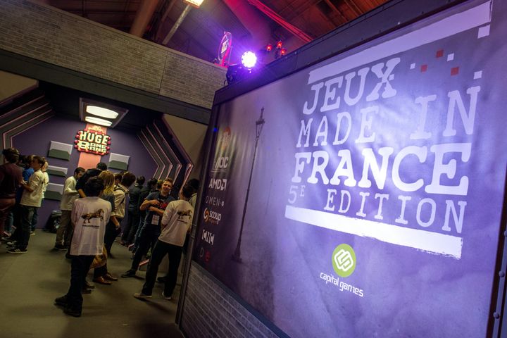 Un stand consacré aux jeux vidéo développés en France lors de la Paris Games Week, le 31 octobre 2017 à Paris. (MAXPPP)