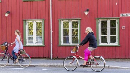 Pour lutter contre la pollution, Oslo prévoit la construction d'au moins 60 kilomètres de pistes cyclables d'ici 2019. (MAISANT LUDOVIC / HEMIS.FR)