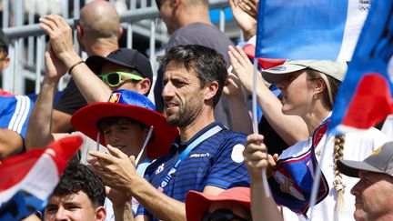 L'ancien champion olympique Tony Estanguet, le 29 juillet 2024, lors d'une épreuve de canoë aux Jeux de Paris. (GREGORY LENORMAND - DPPI MEDIA / DPPI MEDIA)