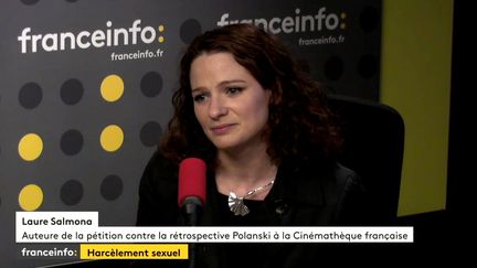 La militante féministe Laure Salmona invitée de franceinfo le 30 octobre 2017. (FRANCEINFO)