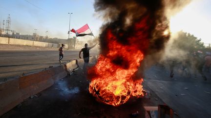 Une manifestation à Bagdad, en Irak, le 4 octobre 2019. (ALAA AL-MARJANI / REUTERS)