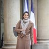 Amélie Oudéa-Castéra se rend au conseil des ministres à l'Elysée (Paris), le 12 janvier 2024. (LUC NOBOUT / MAXPPP)