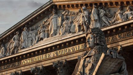 Le Palais-Bourbon, o&ugrave; si&egrave;ge l'Assembl&eacute;e nationale, &agrave; Paris. (MANUEL COHEN / AFP)