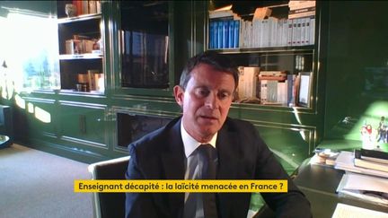 Manuels Valls, invité sur franceinfo samedi 17 octobre (CAPTURE D'ÉCRAN / FRANCINFO)