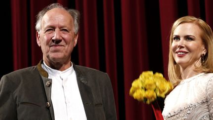 Werner Herzog et Nicole Kidman présentent "Queen of the desert" à la Berlinale 2015.
 (Axel Schmidt/AP/SIPA)