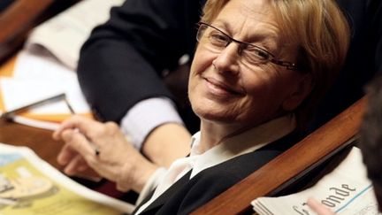 Marylise Lebranchu lors de la session de questions au gouvernement à l'Assemblée nationale,  le 9 avril 2008. (AFP - Jacques Demarthon)