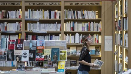 Une librairie à Mulhouse rouvrait le 11 mai 2020 après deux mois de confinement.&nbsp; (SEBASTIEN BOZON / AFP)