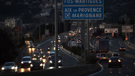 L'aurotoute A55 en janvier 2018, à Marseille. (ANNE-CHRISTINE POUJOULAT / AFP)