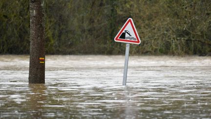 La Sèvre nantaise en crue à Vertou (Loire-Atlantique), le 6 mars 2020. (MAXPPP)