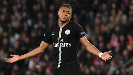 Kylian Mbappé en Ligue des Champions (PSG) (ANNE-CHRISTINE POUJOULAT / AFP)