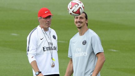 Laurent Blanc aux côtés de sa star Zlatan Ibrahimovic