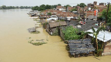 La ville de Muzaffarpur, dans l'état du Bihar, en Inde, sous les eaux, le 17 juillet 2019.&nbsp; (AFP)