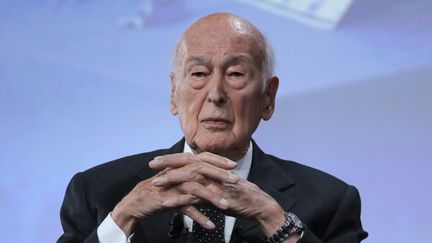 L'ancien président de la République, Valéry Giscard d'Estaing, le 20 juin 2019, à Paris. (JACQUES DEMARTHON / AFP)