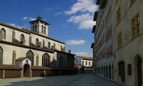 Le couvent des Cordeliers, aujourd'hui disparu
 (Association Lyon 1700)