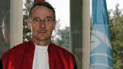 Le juge norvégien Erik Mose à Arusha, en Tanzanie, le 25 février 2005. (MAXPPP)