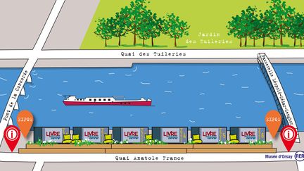 Plan de l'événement "Livre sur Seine", 12 et 13 mars 2016
 (Livre sur Seine)