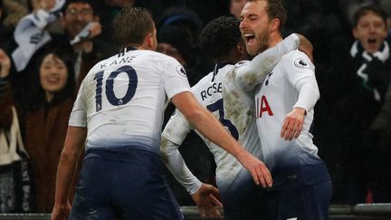 Eriksen, le buteur libérateur de Tottenham face à Burnley. (ADRIAN DENNIS / AFP)