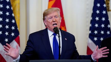 Le président américain Donald Trump à Washington, le 15 janvier 2020. (KEVIN LAMARQUE / REUTERS)